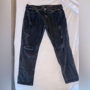 Arizona Black Distressed Boyfriend Jeans
